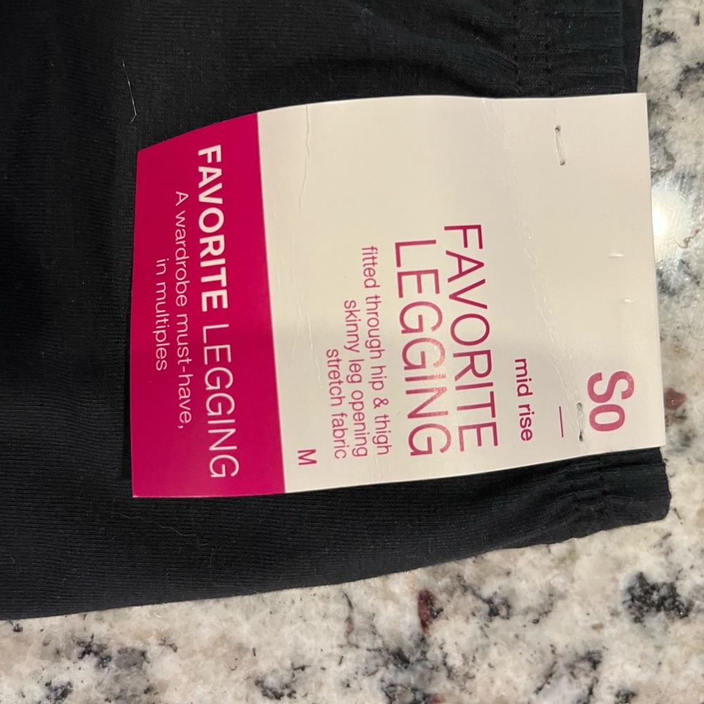 Junior black knit leggings